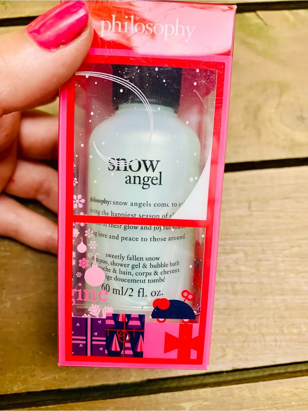 Angel themed Christmas gifts: Angel light & philosophy snow Angel lotion